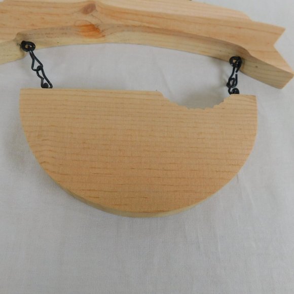 Unfinished Wood Sign Plaque Banner Watermelon Chain Hanging DIY Ready to Paint - Picture 2 of 5